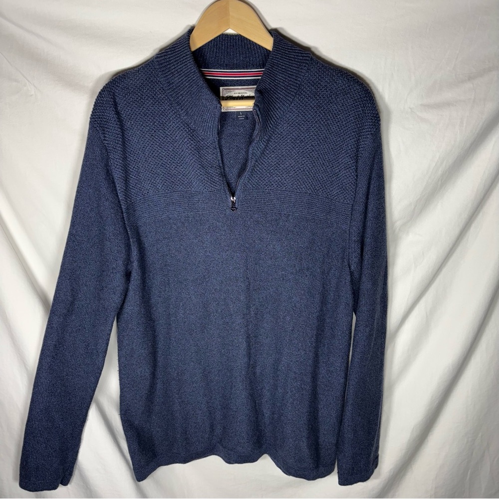 Flag & Anthem Mens 1/4 zip Large.‎ Navy. Beautiful Fall Sweater